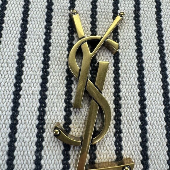 YSL Yves Saint Laurent 2021 Medium Canvas Lou Striped Nautical Camera Bag - Picture 3 of 15